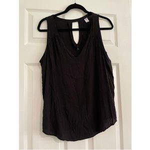 Old Navy Linen-Cotton Blend Black Tank